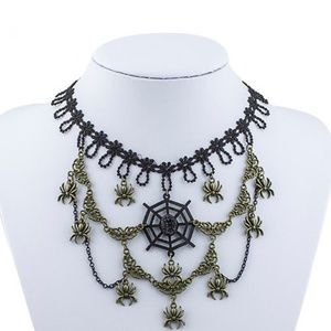 Victorian Spiderweb Gothic Lace Choker